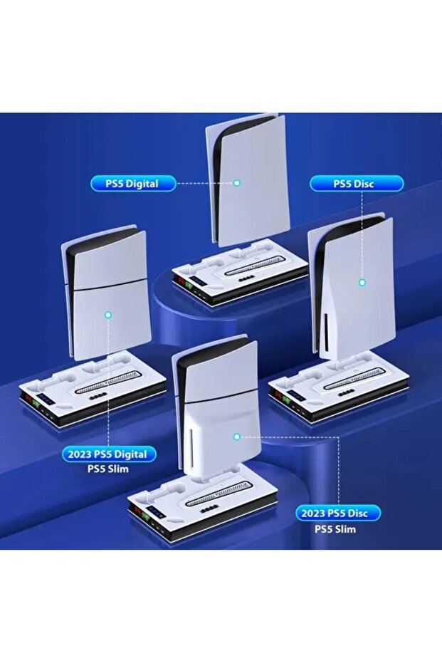 Ps5 Slim Multifunctional Console Cooling Stand and Game Handle Charging Station Yh60 - 6