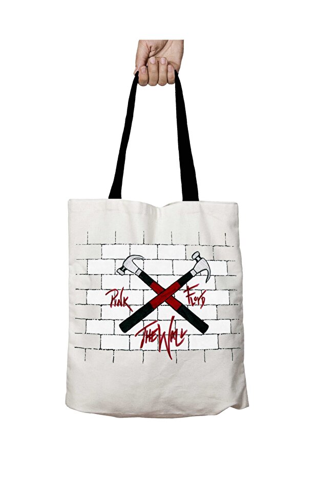 Pink Floyd the Wall Wall Washable School Shoulder Bag with Black Handles