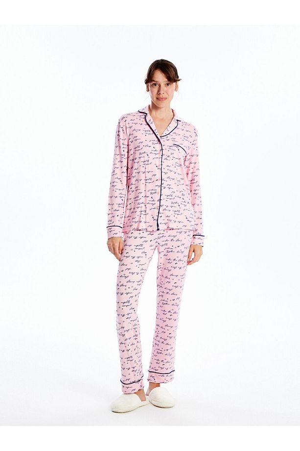 Lcw Gömlek Yaka Desenli Kadın Pijama Takımı - 2