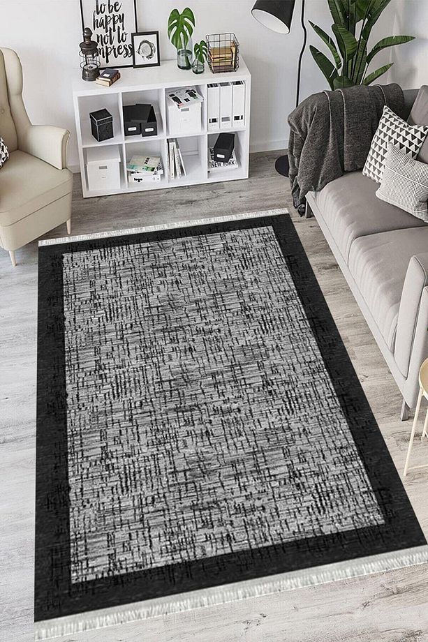 Doku Westa Kaymaz Tabanlı Yıkanabilir Antibakteriyel Dijital Baskı Doku Halı Kilim - 2