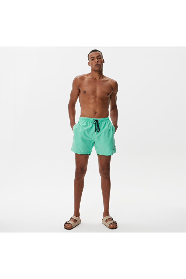 Erkek Yeşil Deniz Şortu - 1