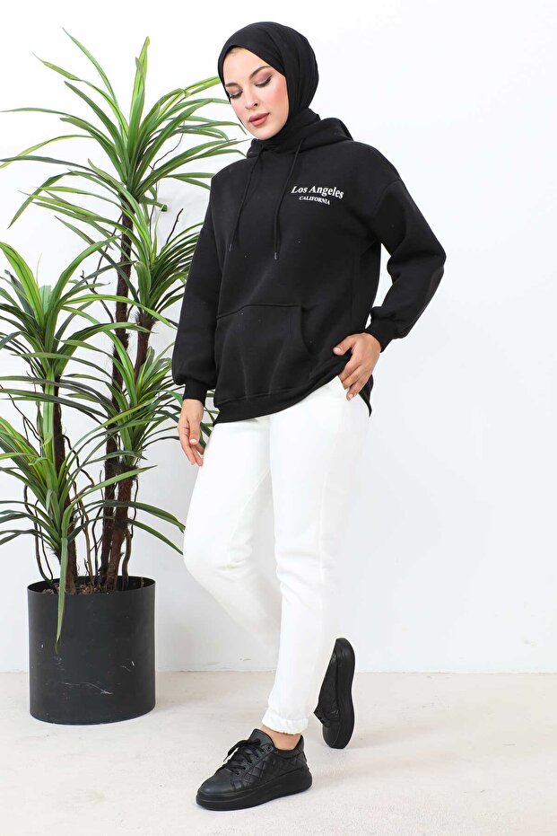 Cream Three Thread Raised Jogger Sweatpants