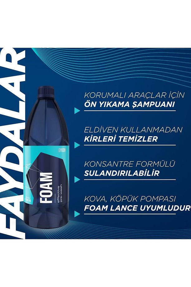 Q²m Foam Araç Ön Yıkama Şampuanı Konsantre - 1000 ml - Yoğun Köpüklü Prewash Snow Foam - 2