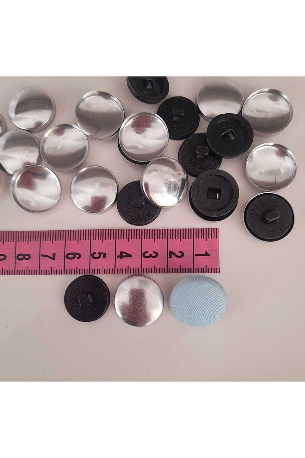 20 mm Kumaş Kaplama Düğme Kapsülü 100 Adet - 1
