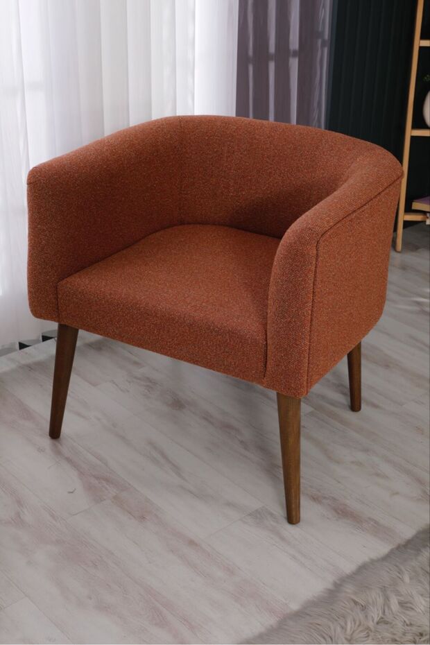 Hobyy  Ahşap Berjer, Ayaklı Berjer ,Modern Berjer,Bohem Kumaş - 2