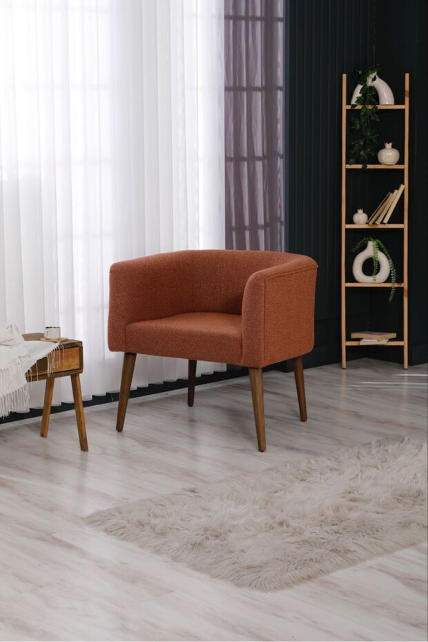 Hobyy  Ahşap Berjer, Ayaklı Berjer ,Modern Berjer,Bohem Kumaş - 1