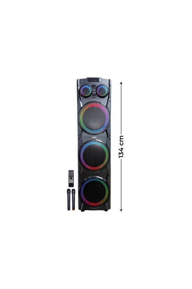 100w Çift Mikrofonlu Ve Kumandalı Parti Boy Bluetooth Hoparlör Bts-94 - 1