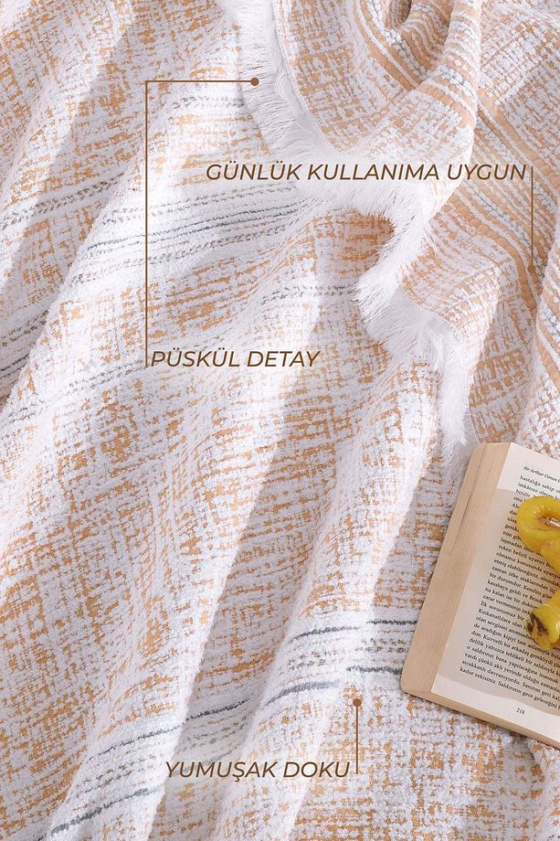 Nish 4 Mevsim Pike Takımı Çift Kişilik 4 Parça Sarı - 3