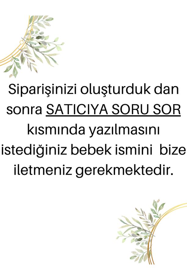 Puset Örtüsü %100 pamuk kumaş İsimli Puset Örtüsü Nakışlı İsme Özel - 2