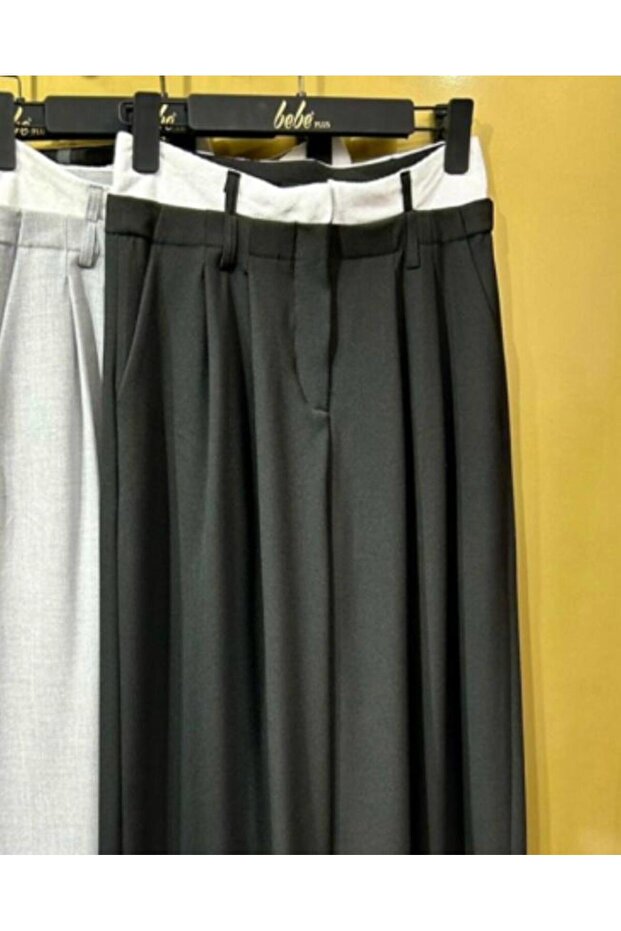 Siyah Palazzo Pantolon - 4