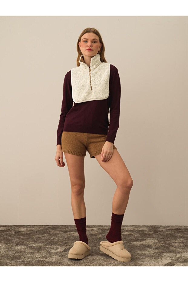 Kadın Ekru Regular Fit Yakalık - 2