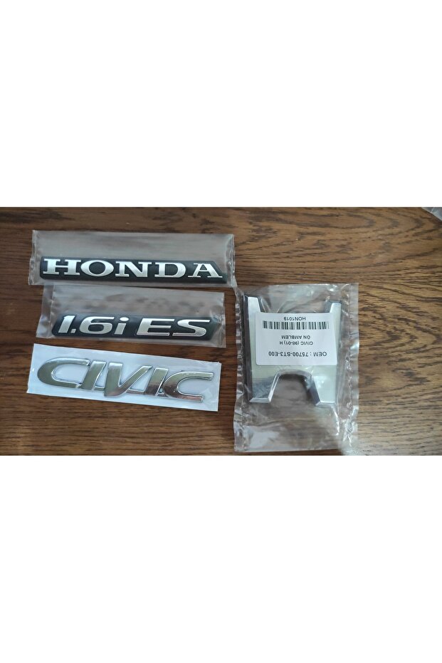 Honda Lettering, Civic Lettering, 1.6İes Lettering Front Badge Set Compatible with Models 1998 - 2000