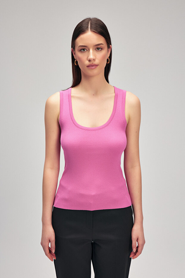 Basic Triko Bluz - 1