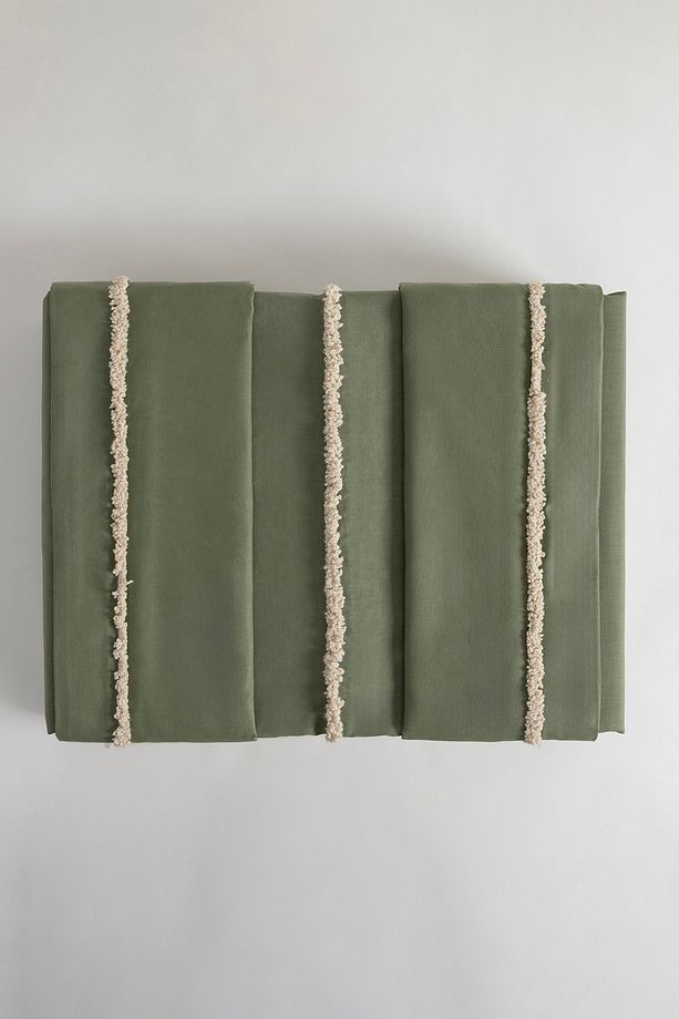 Boho Saçaklı Yeşil Nevresim Takımı Çift Kişilik 200 x 220 7030A - 4