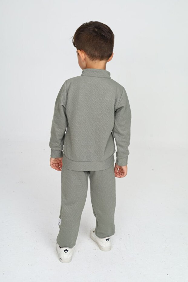 Exitob Printed Top Bottom Boy's Pajama Suit - 3