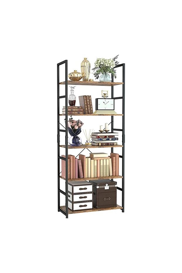 مكتبة حديثة قائمة بذاتها من 5 طبقات مصنوعة من مادة MDF SJ-620D