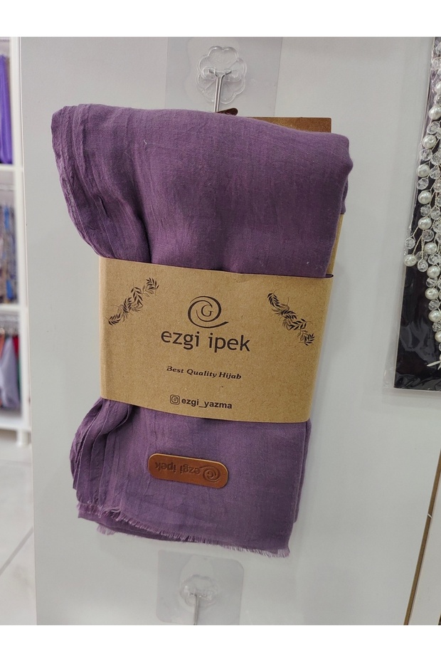 Ezgi Silk Solid Color Cotton Shawl - 1