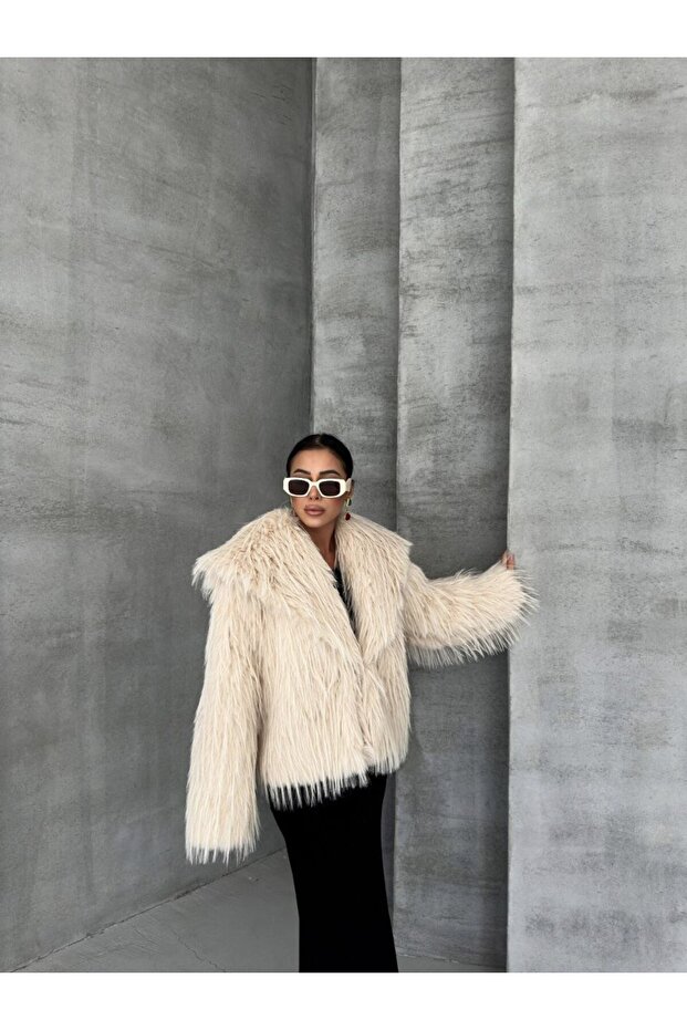 Kürk Ceket (BEYAZ) - 4