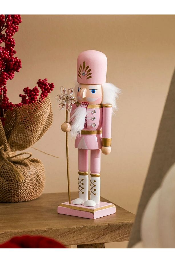 LCW HOME Karışık Baskılı Fındıkkıran Figürlü Ahşap Biblo 26 Cm - 1