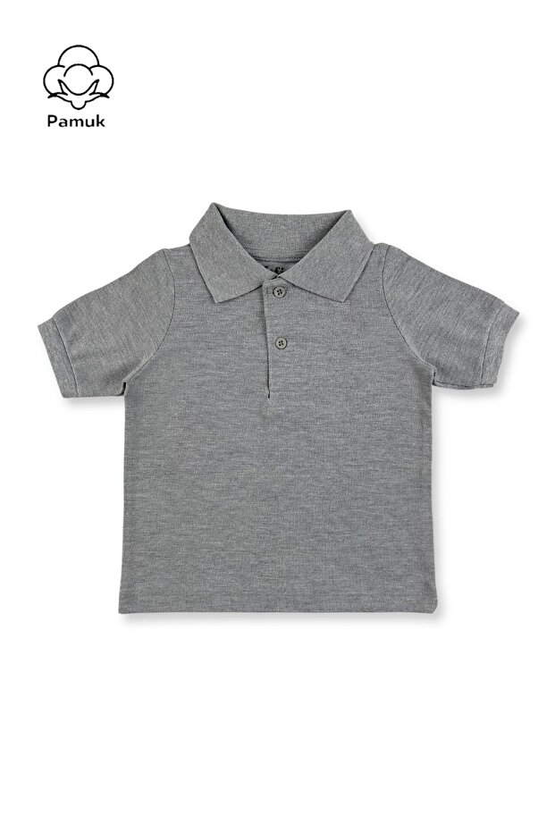 Boys Girls Classic Polo Neck Buttoned Summer Tshirt