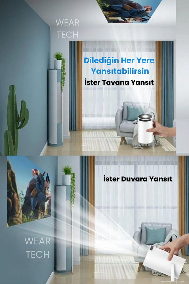 Hy300 Pro Upgrade Taşınabilir Projeksiyon Cihazı Ultra Hd Android Ev Projektörü Wifi,bluetooth,hdmı - 4
