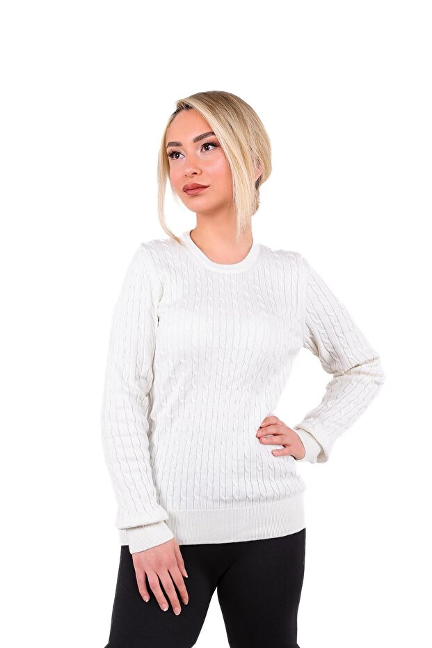 CREW GULER PĂR CREAȚĂ Pulover - 1