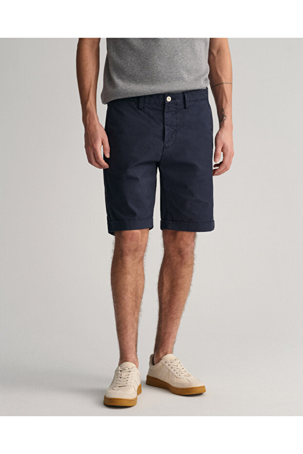 Erkek Lacivert Regular Fit Şort - 4