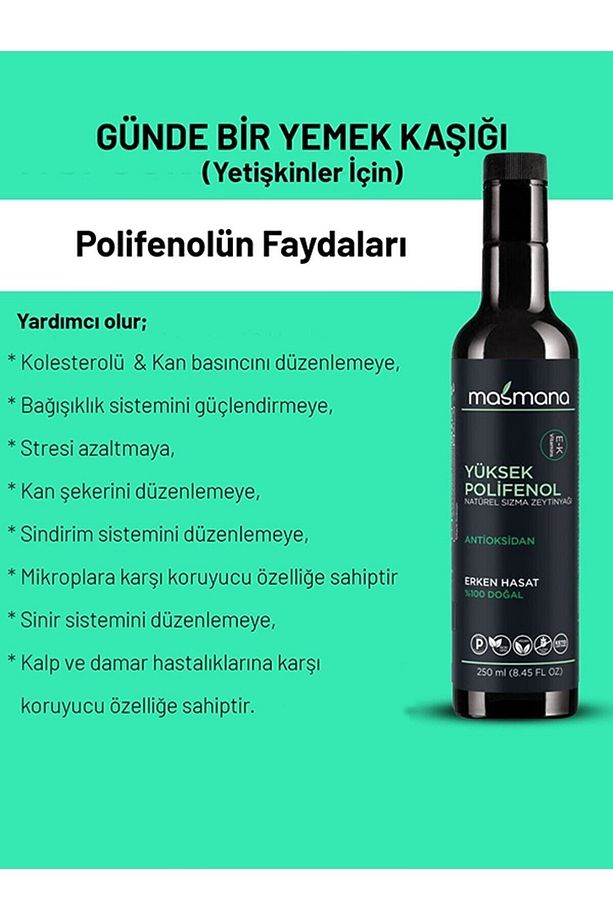 Yüksek Polifenollü Zeytinyağı 1x 250 ml (YENİ SEZON) - 4