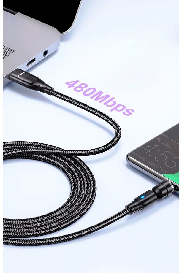 Uslion 100w 5a Usb-c Usb-c Manyetik Mıknatıslı Hızlı Şarj Ve Data Kablosu 1 Metre - 2