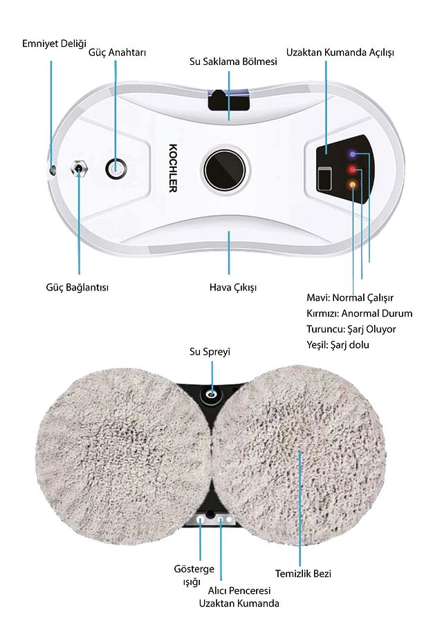 Akıllı Cam Silme Robotu - Vakumlu Cam Silme - Cam Temizleme Robotu - 7