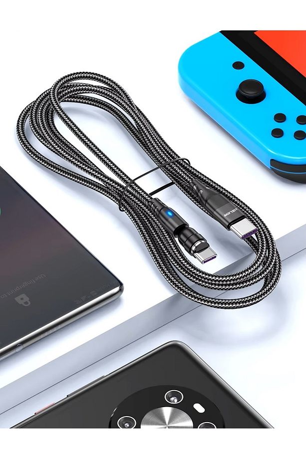 Uslion 100w 5a Usb-c Usb-c Manyetik Mıknatıslı Hızlı Şarj Ve Data Kablosu 1 Metre - 3