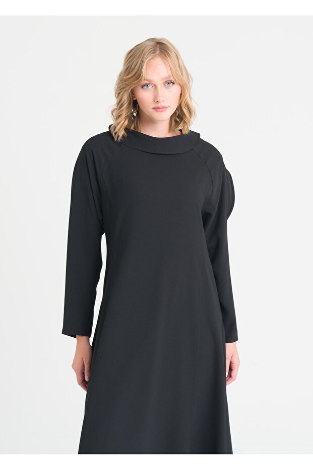 Reglan Kol Degaje Yaka Elbise - 7