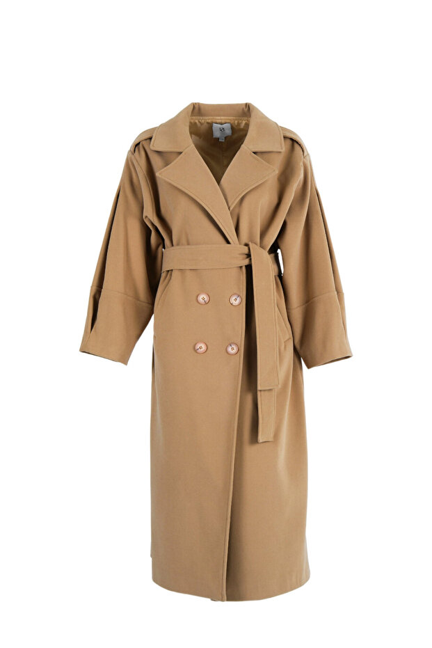Madeline Camel Stamp Coat