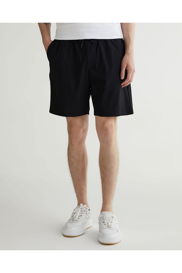 Erkek Siyah Regular Fit Şort - 3