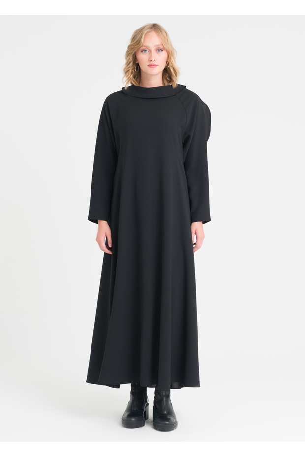 Reglan Kol Degaje Yaka Elbise - 3