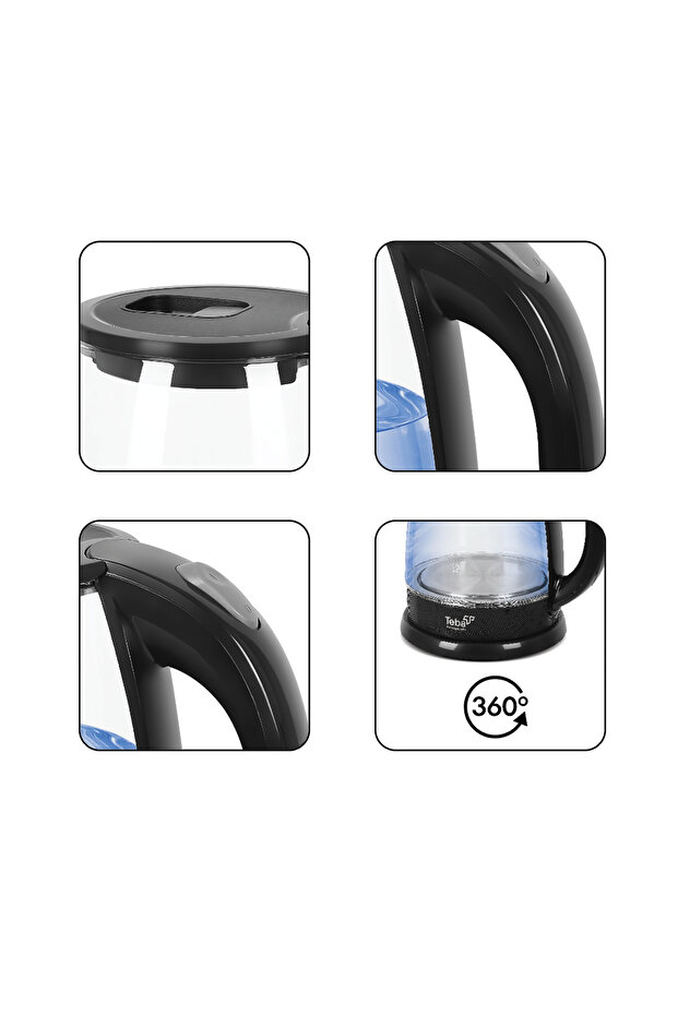 Th-120 Işıklı Cam Kettle - 3