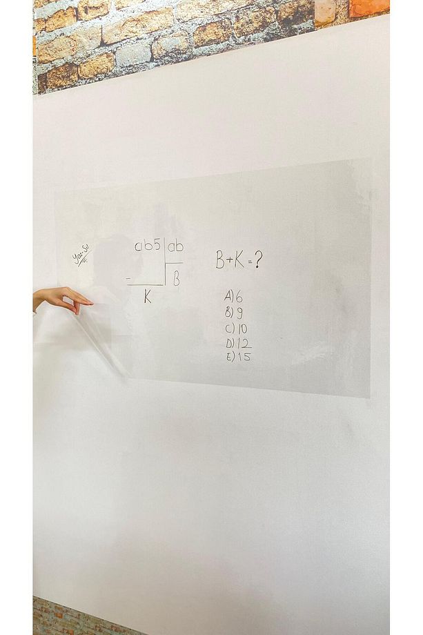 2 Adet 50x70 Pratik Şeffaf Akıllı Kağıt Tahta - 6