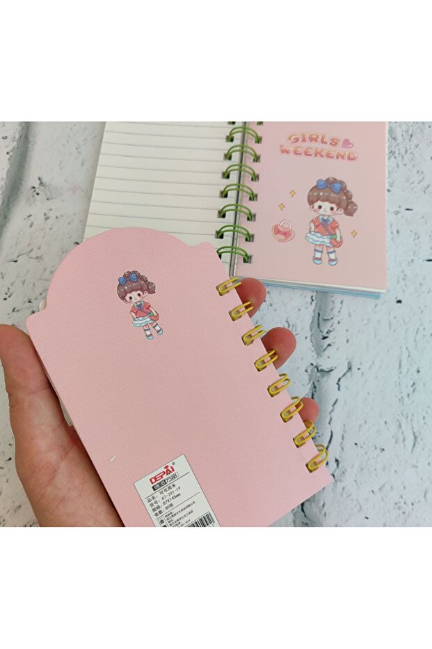 A6 Bookmark Spiraled Concept Notebook Notepad Lined Notebook 80 Sheets 1 Pcs - 4