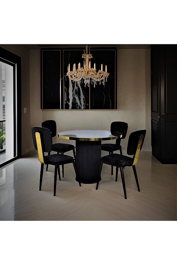 İNNFURN Safir Yemek Masası 4 Kişilik - 1