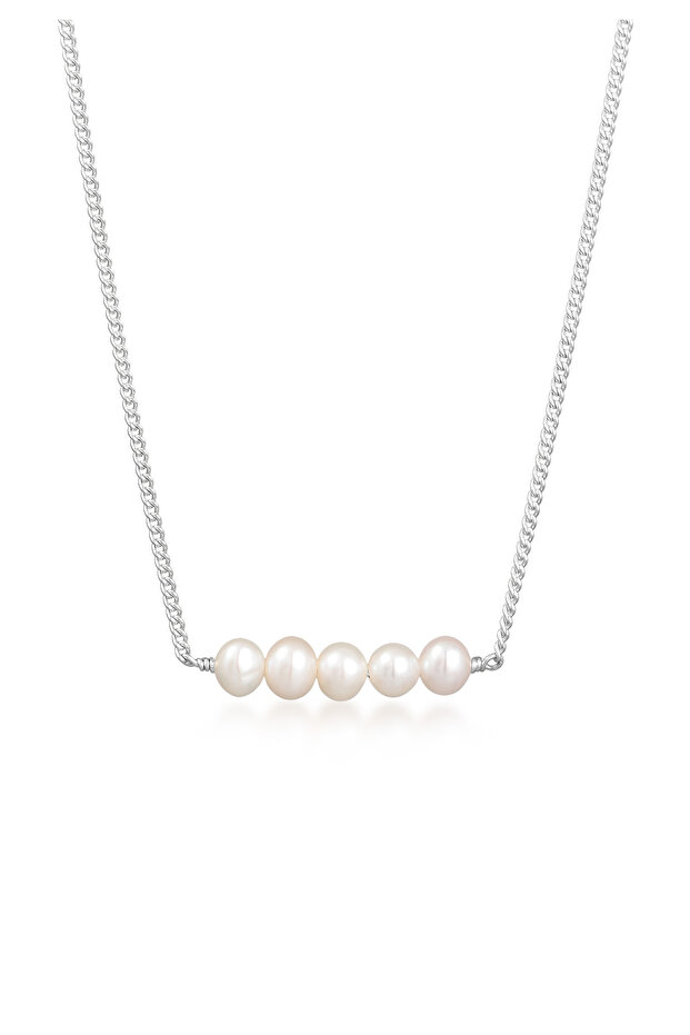 Pánský elegantní trendy náhrdelník se sladkovodními kultivovanými perlami ze sterlingového stříbra 925 - 1