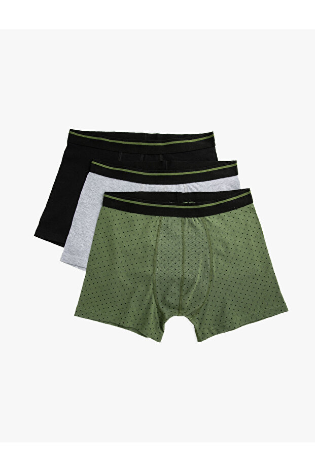 Pamuklu 3'lü Paket Basic Boxer - 1