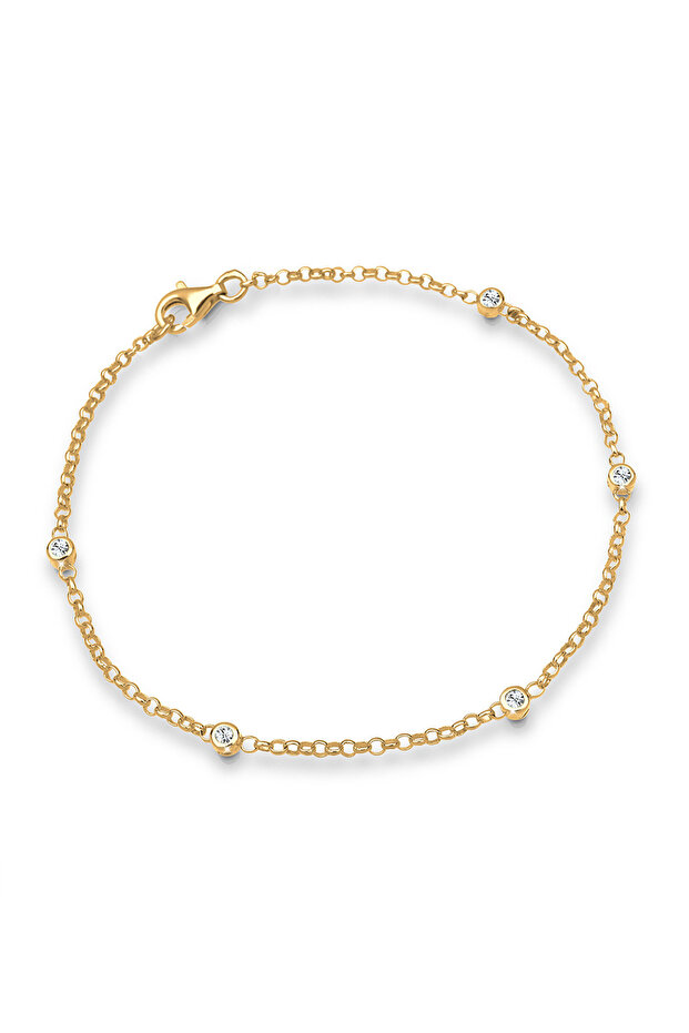 Dámsky elegantný moderný náramok s kryštálmi zo striebra 925 - 2