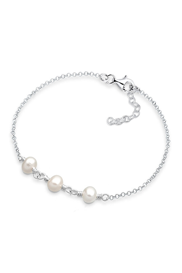 Náramok so sladkovodnou kultivovanou perlou, striebro 925 - 1