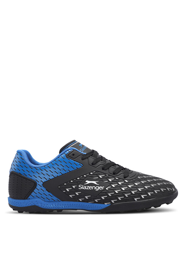 Slazenger CYCLE I Erkek Halı Saha Siyah / Mavi Futbol Ayakkabısı