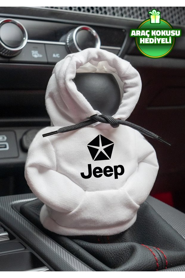 Jeep White Gear Shift Hoodie Car Gear Shift Outfit Shifter Fleece Auto Accessory Gear Shift Knob
