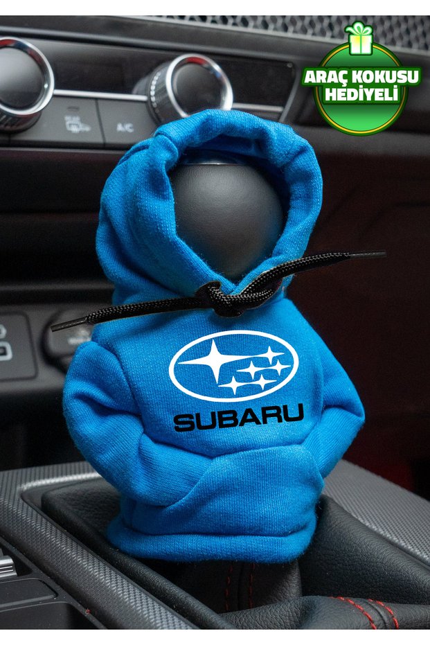 Subaru Logo Blue Black Gear Shift Hoodie Car Gear Shift Outfit Shifter Fleece Auto Accessory Gear Shift Knob