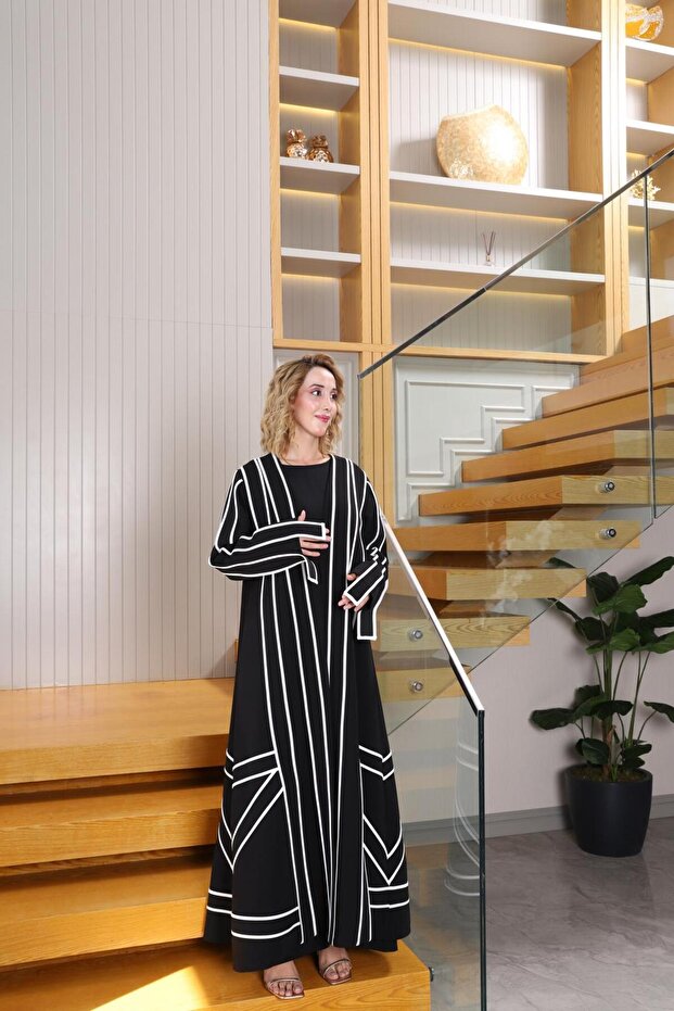 CEKET ABAYA BİYELİ WHITE OOO2
