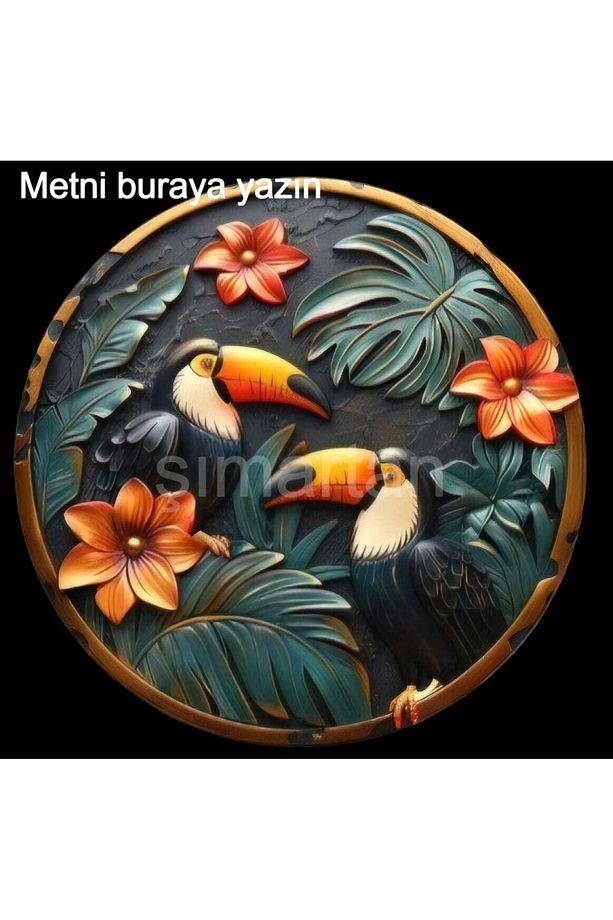 Şans Getirdiğine İnanılan , Uğurlu Tukan Kuşu Duvar Süsü, Dekoratif Duvar Süsü - 3