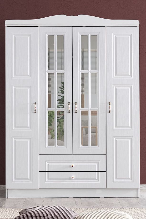 Gardırop, Country West Mdf Ön Yüzeyli 4 Kapaklı Dolap - 5