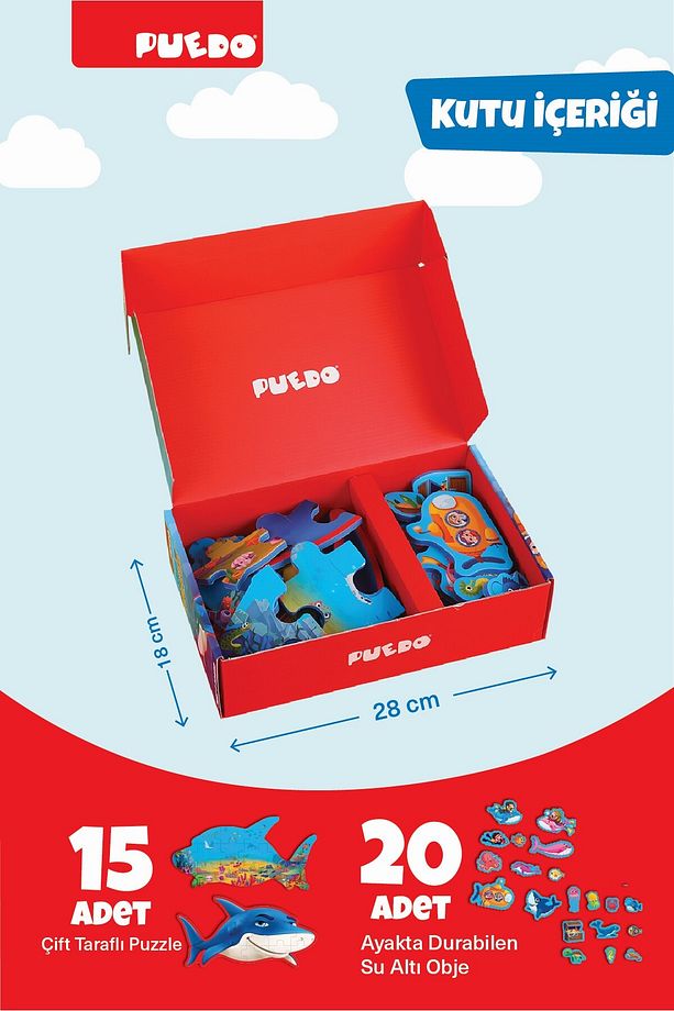 Çift Taraflı Puzzle - Deniz Canlıları - 9